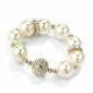 Gold Pearl Elastic Bracele