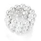3 Row White Pearl Elastic Bracelet