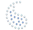 Teardrop - Clear & Sapphire Crystals